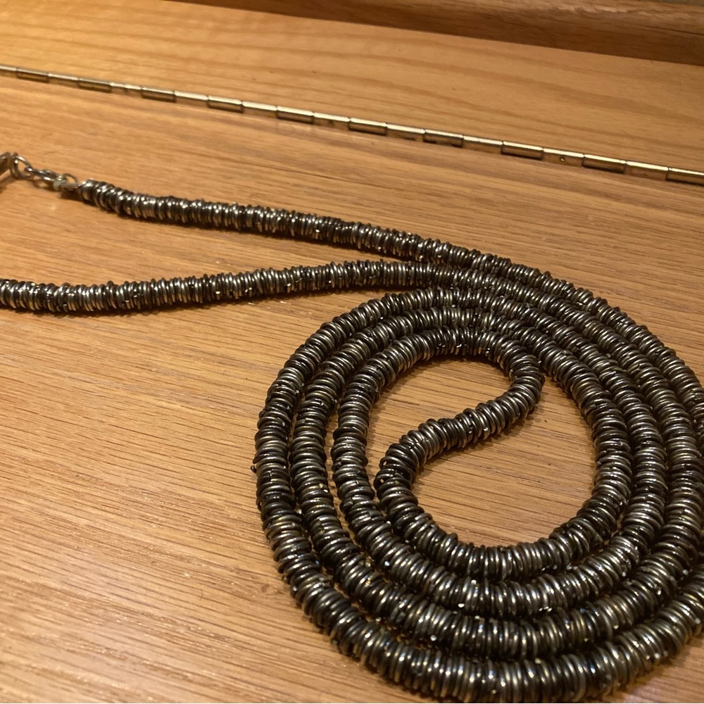 Brass & Black Metal Necklace